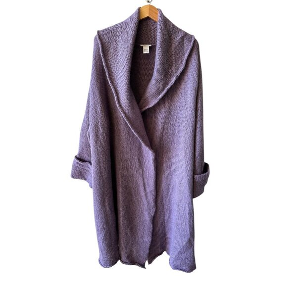 Soft Surroundings Sweater Coat Lavender Wool Mohair Blend Size 3X - Picture 2 of 5